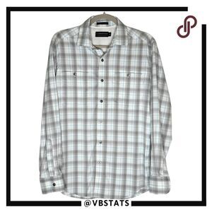 Fish Hippie Men's Plaid Long Sleeve Fishing Button Up Shirt Multicolor‎ Small